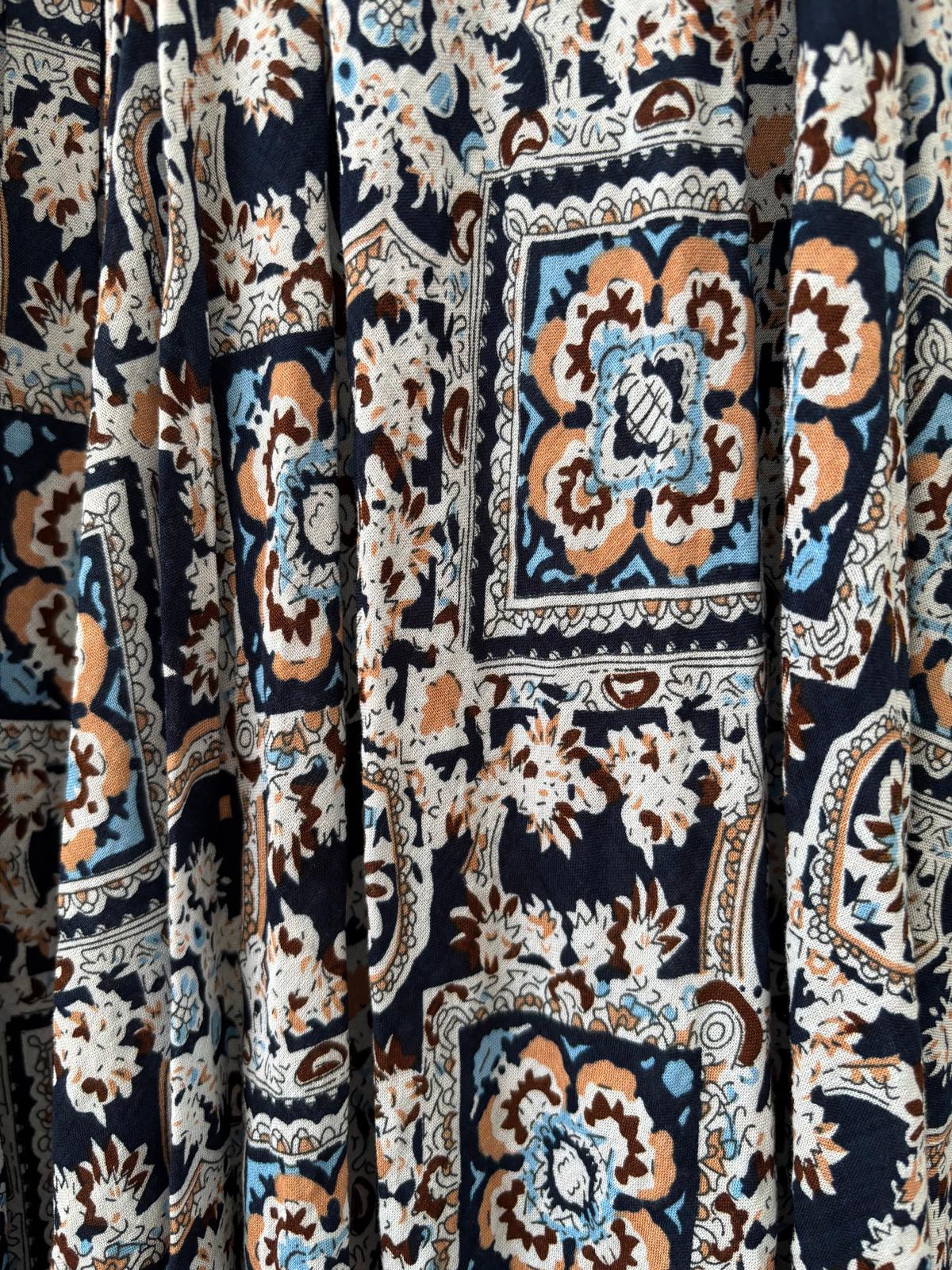 Navy cotton geometric boho
