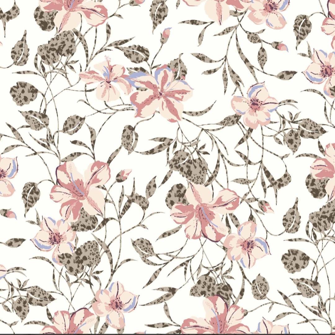 Off White flowers on coral