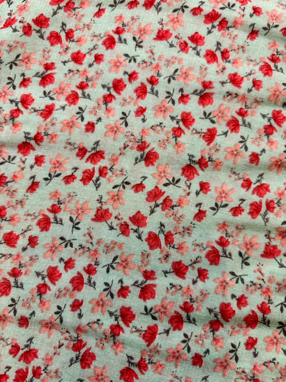 Mint red flowers