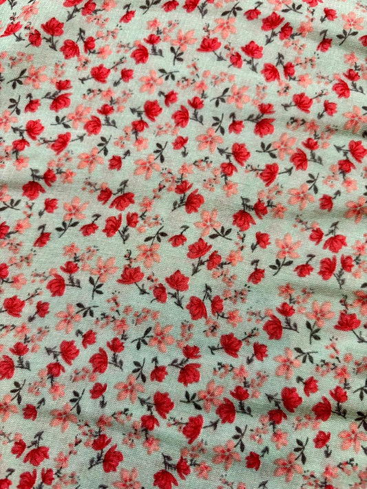 Mint red flowers