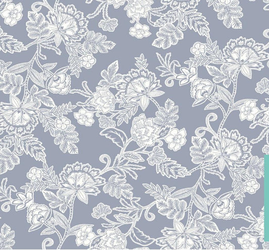 Vintage blue floral