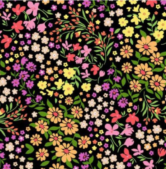 Black Merigold ditsy floral