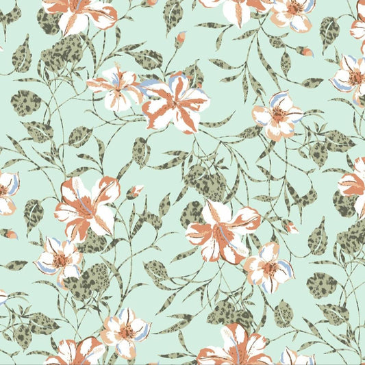 Sage caramel floral